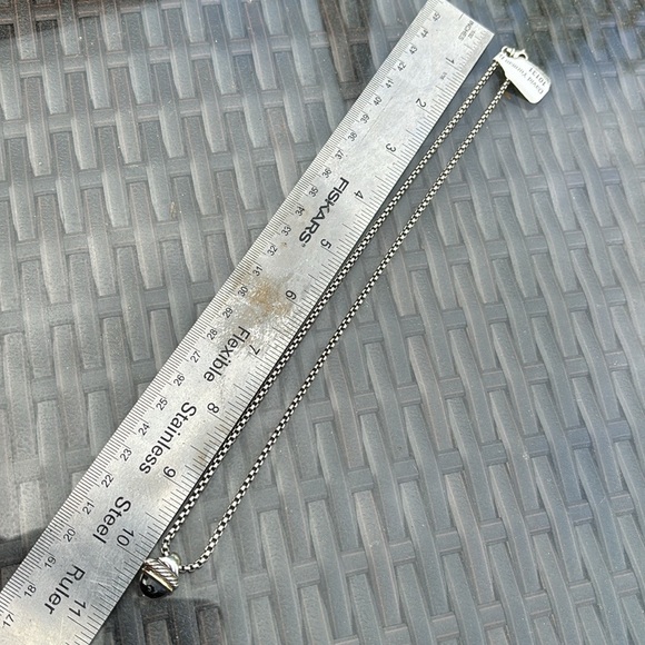 David Yurman 14k Gold & Sterling Silver Acorn Onyx Pendant & Necklace ✨FORM✨ - Picture 8 of 10